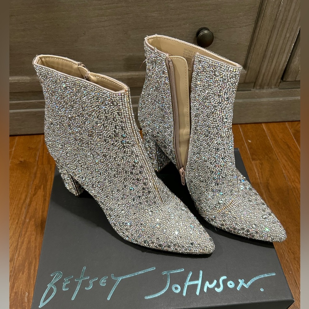 Betsey Johnson Cady Rhinestone Bootie - 8.5